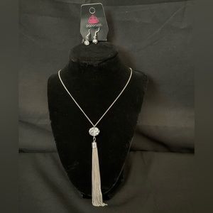 Silver long necklace